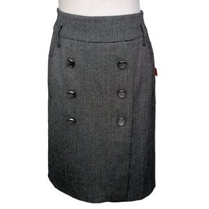 Sinequanone Faux Wrap Buttons Skirt